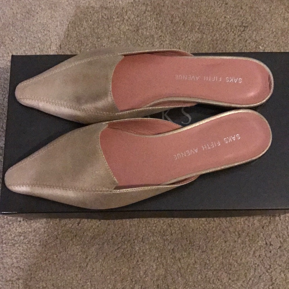Saks brand flat mule